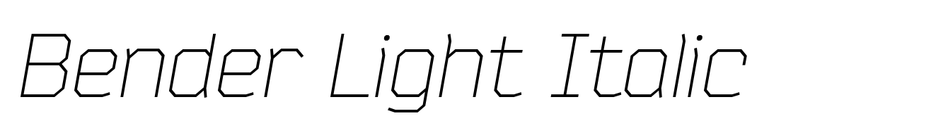 Bender Light Italic
